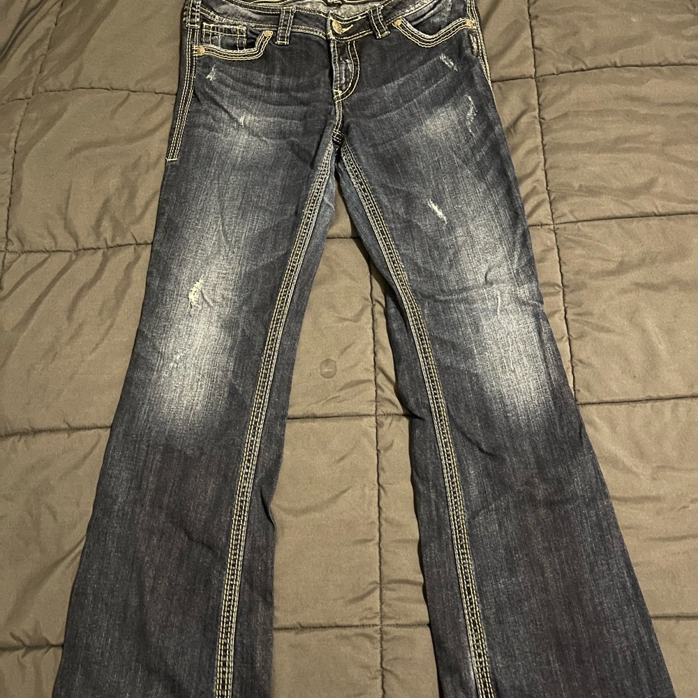 Silver Jeans Women's Dark Blue Flare Jeans